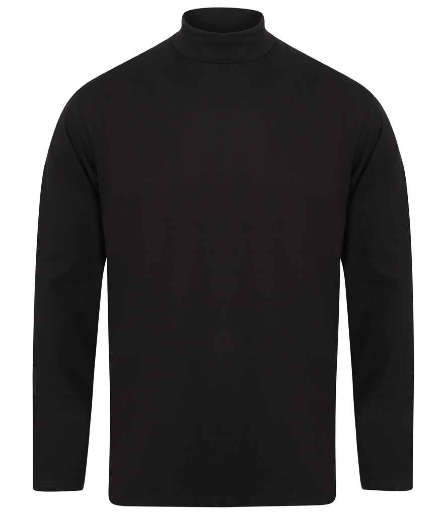 Henbury Long Sleeve Roll Neck Top - Navy