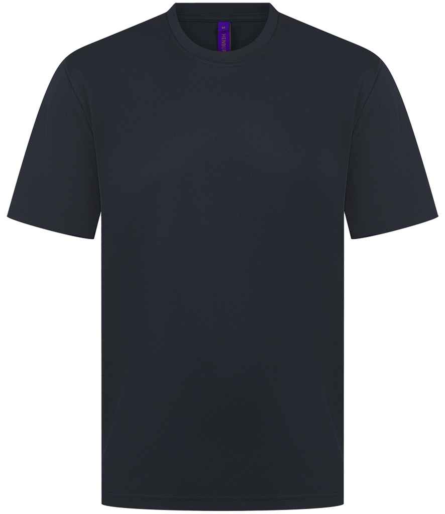 Henbury Unisex Coolplus® Wicking Piqué T-Shirt - Navy