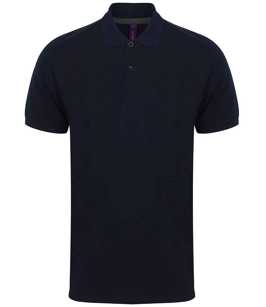 Henbury Modern Fit Cotton Piqué Polo Shirt - Navy