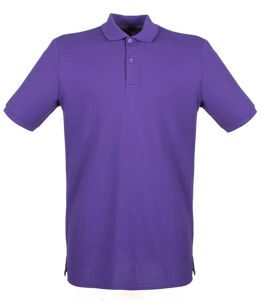 Henbury Modern Fit Cotton Piqué Polo Shirt - Purple
