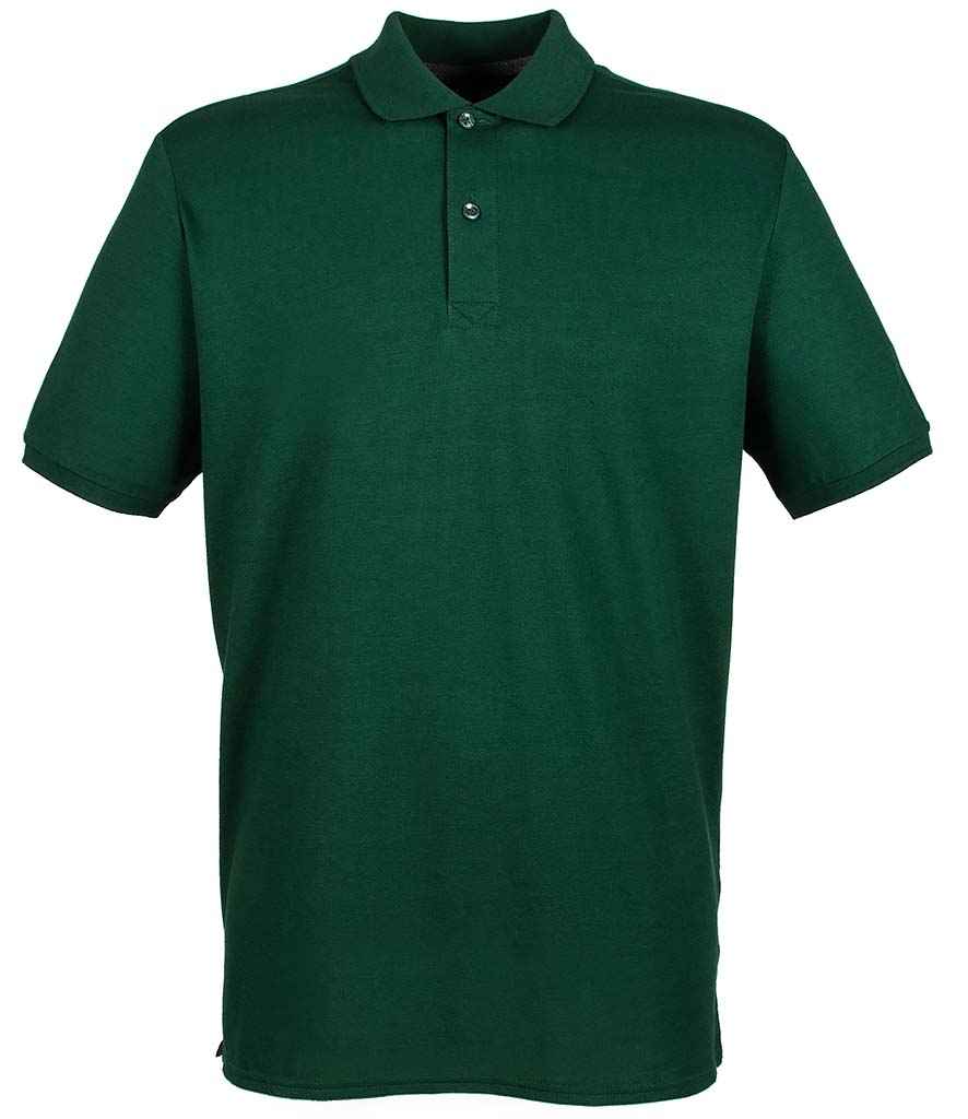 Henbury Modern Fit Cotton Piqué Polo Shirt - Bottle Green