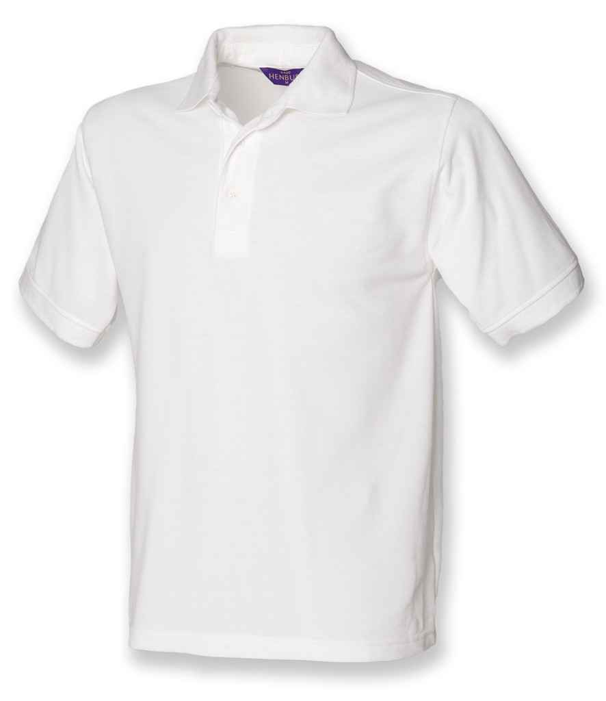 Henbury Heavy Poly/Cotton Piqué Polo Shirt - White