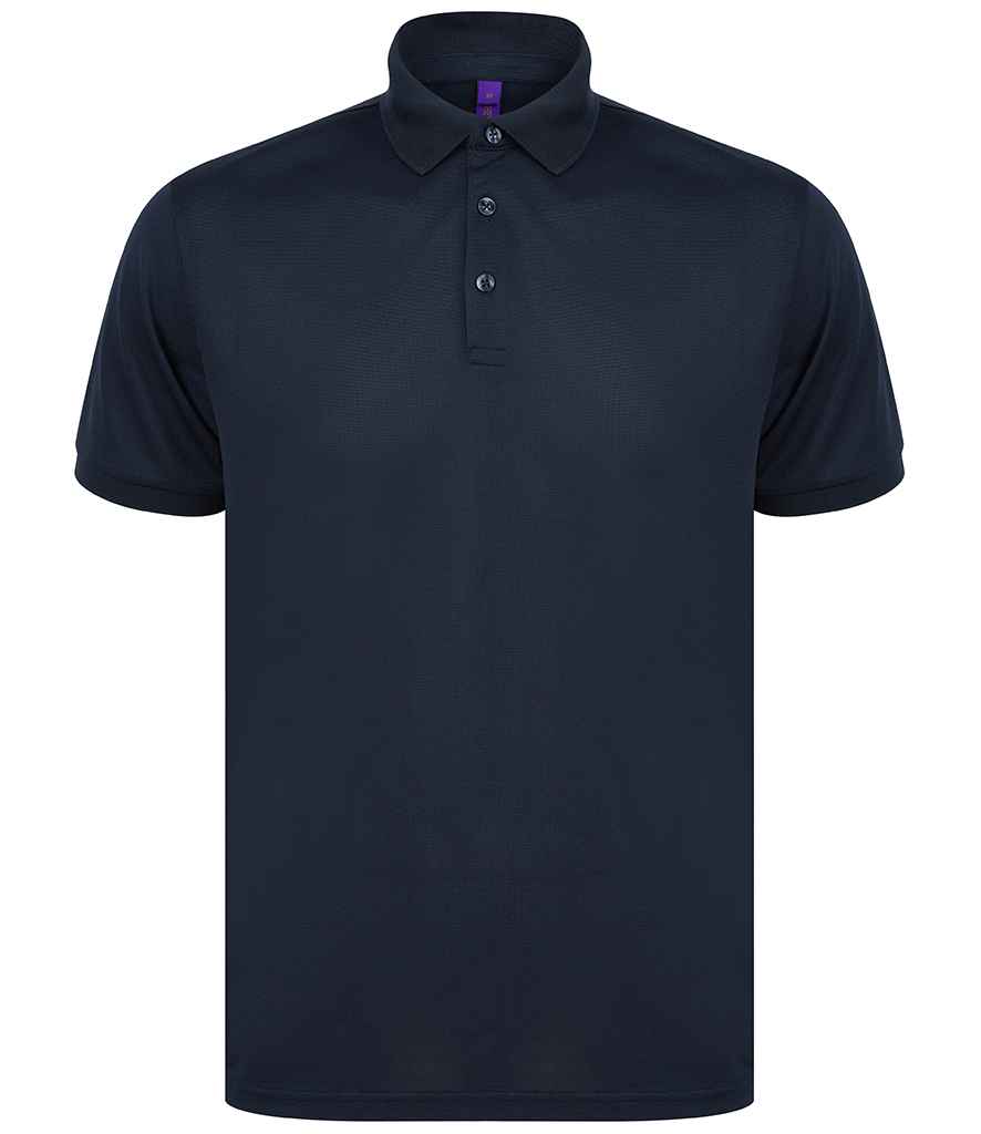 Henbury Recycled Polyester Piqué Polo Shirt - Navy