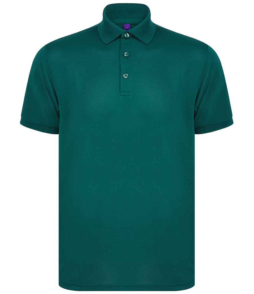 Henbury Recycled Polyester Piqué Polo Shirt - Bottle Green