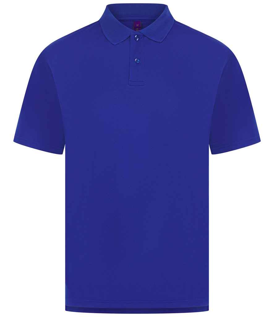 Henbury Coolplus® Wicking Piqué Polo Shirt - Royal Blue