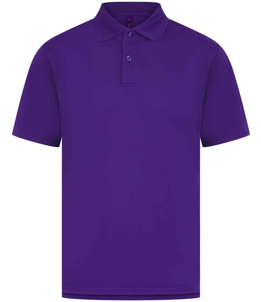 Henbury Coolplus® Wicking Piqué Polo Shirt - Bright Purple