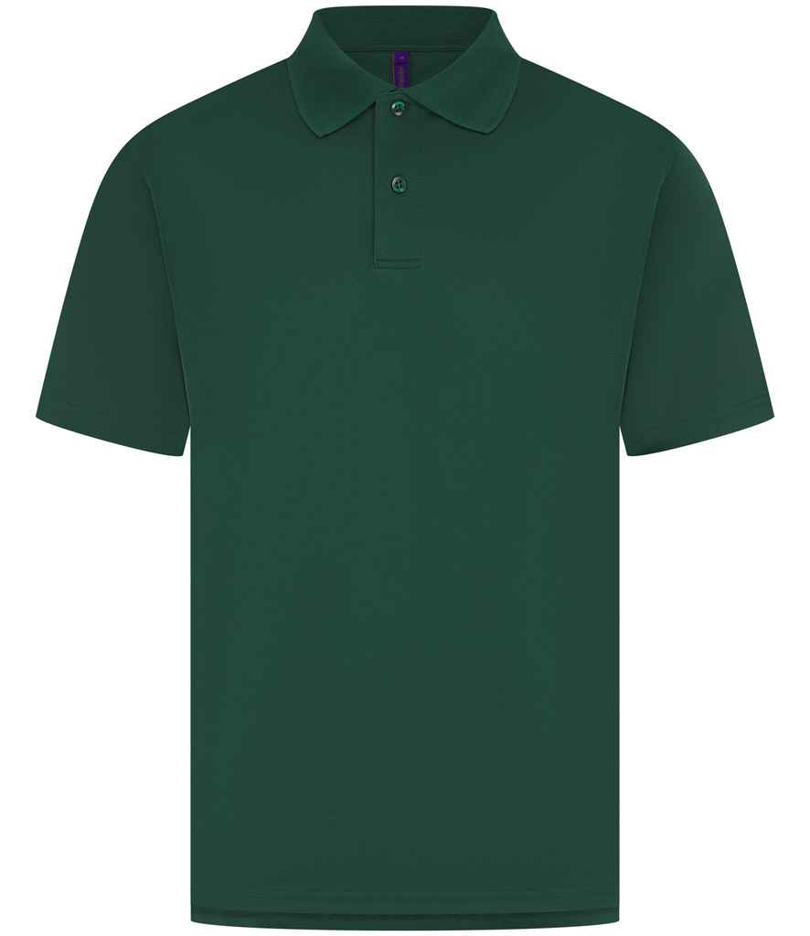 Henbury Coolplus® Wicking Piqué Polo Shirt - Bottle Green