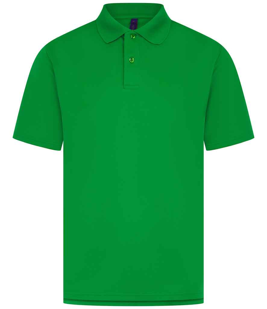 Henbury Coolplus® Wicking Piqué Polo Shirt - Kelly Green