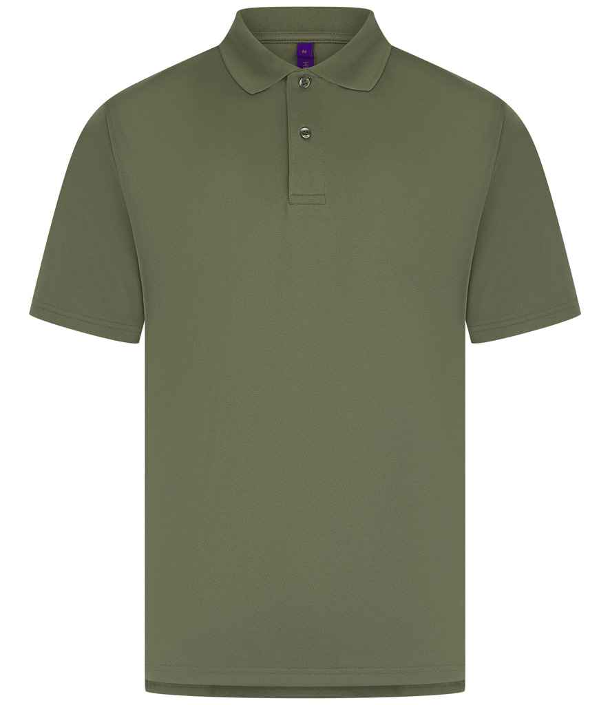 Henbury Coolplus® Wicking Piqué Polo Shirt - Olive Green