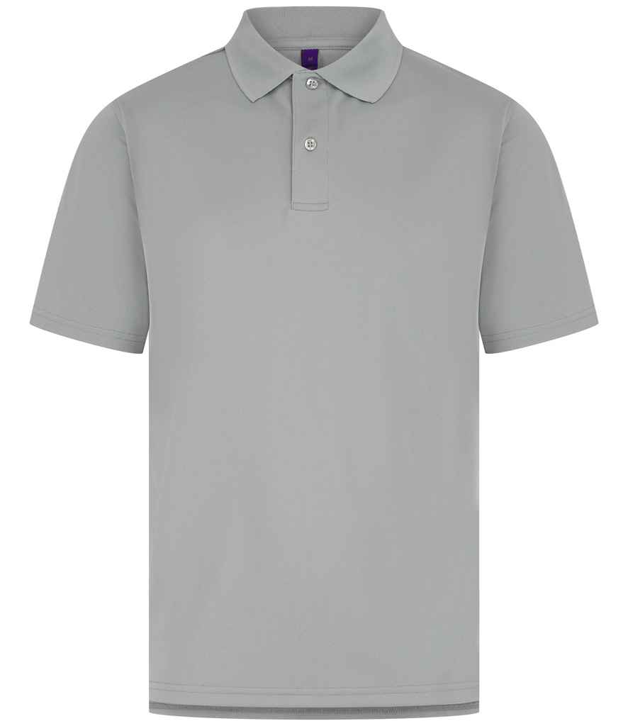Henbury Coolplus® Wicking Piqué Polo Shirt - Silver