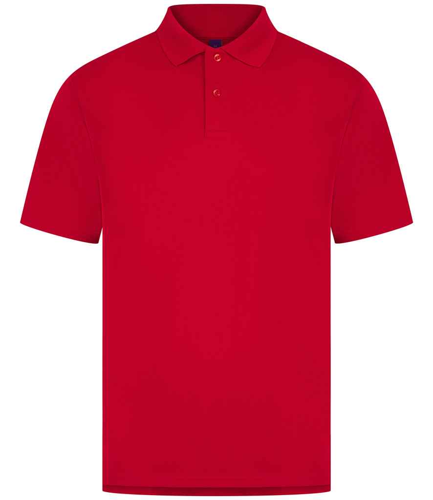 Henbury Coolplus® Wicking Piqué Polo Shirt - Classic Red