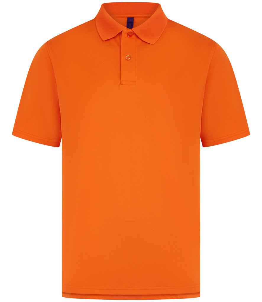 Henbury Coolplus® Wicking Piqué Polo Shirt - Bright Orange