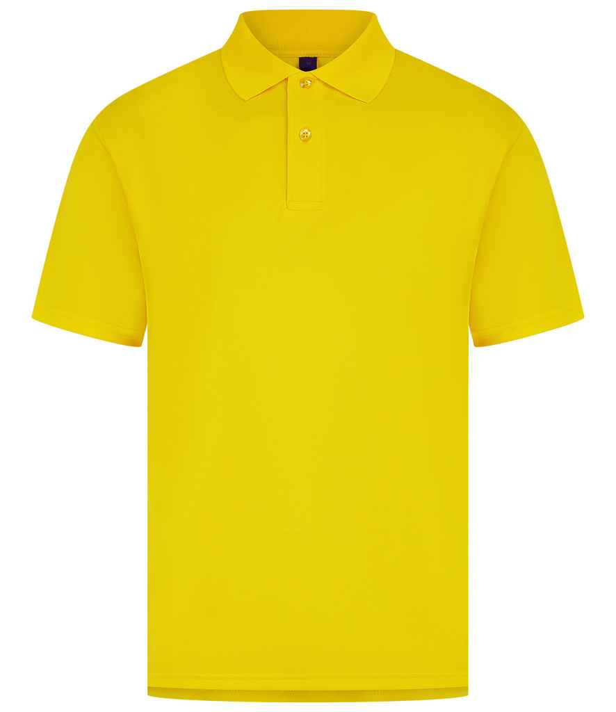 Henbury Coolplus® Wicking Piqué Polo Shirt - Yellow