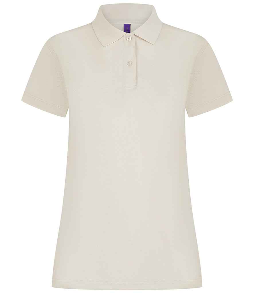 Henbury Ladies Coolplus® Wicking Piqué Polo Shirt - Natural