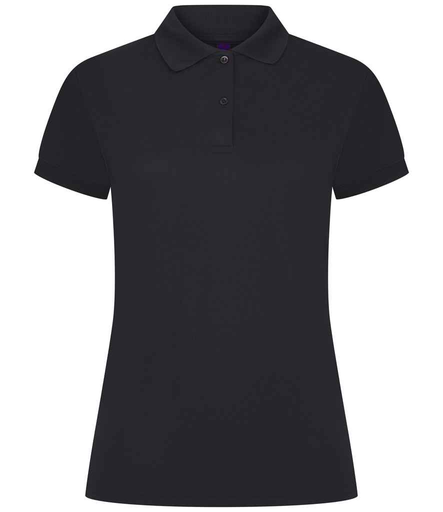 Henbury Ladies Coolplus® Wicking Piqué Polo Shirt - Navy