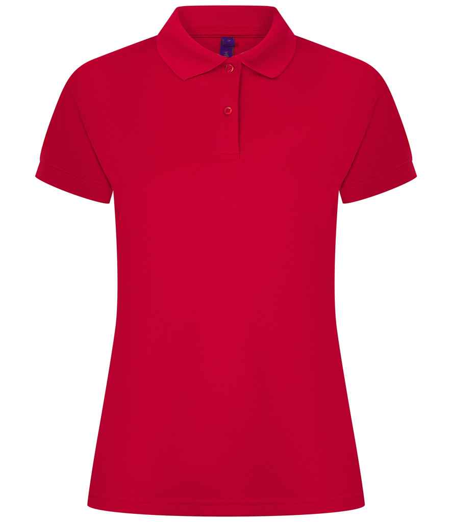 Henbury Ladies Coolplus® Wicking Piqué Polo Shirt - Classic Red