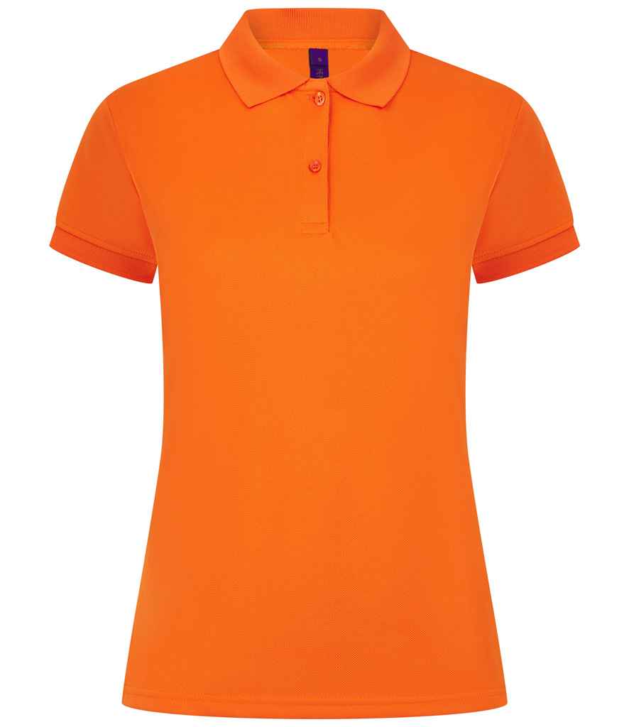 Henbury Ladies Coolplus® Wicking Piqué Polo Shirt - Bright Orange