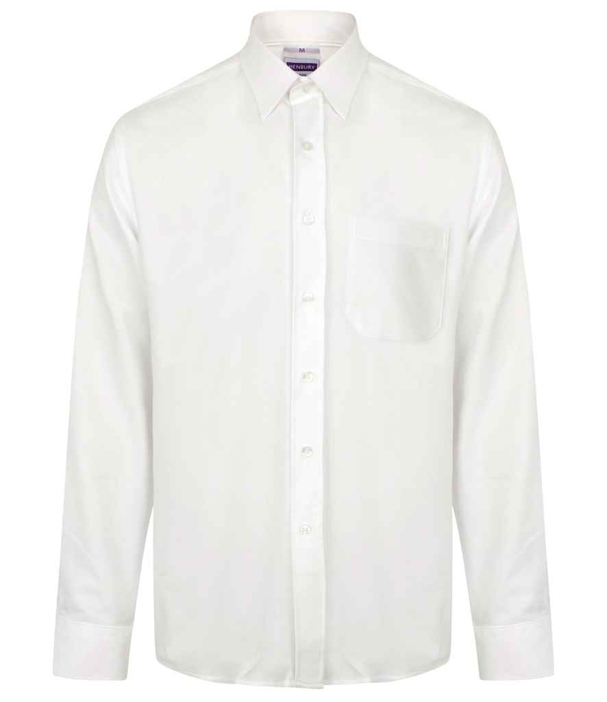 Henbury Long Sleeve Wicking Shirt - White