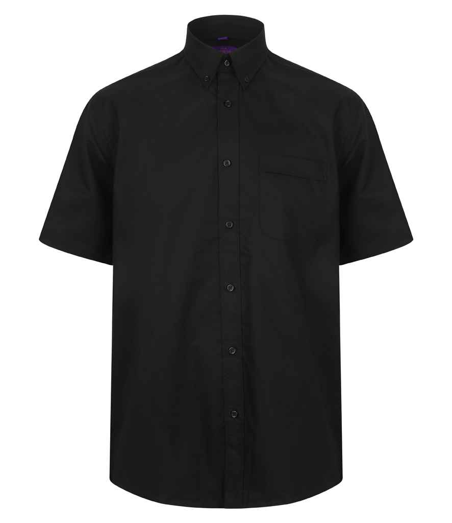 Henbury Short Sleeve Wicking Shirt - Black