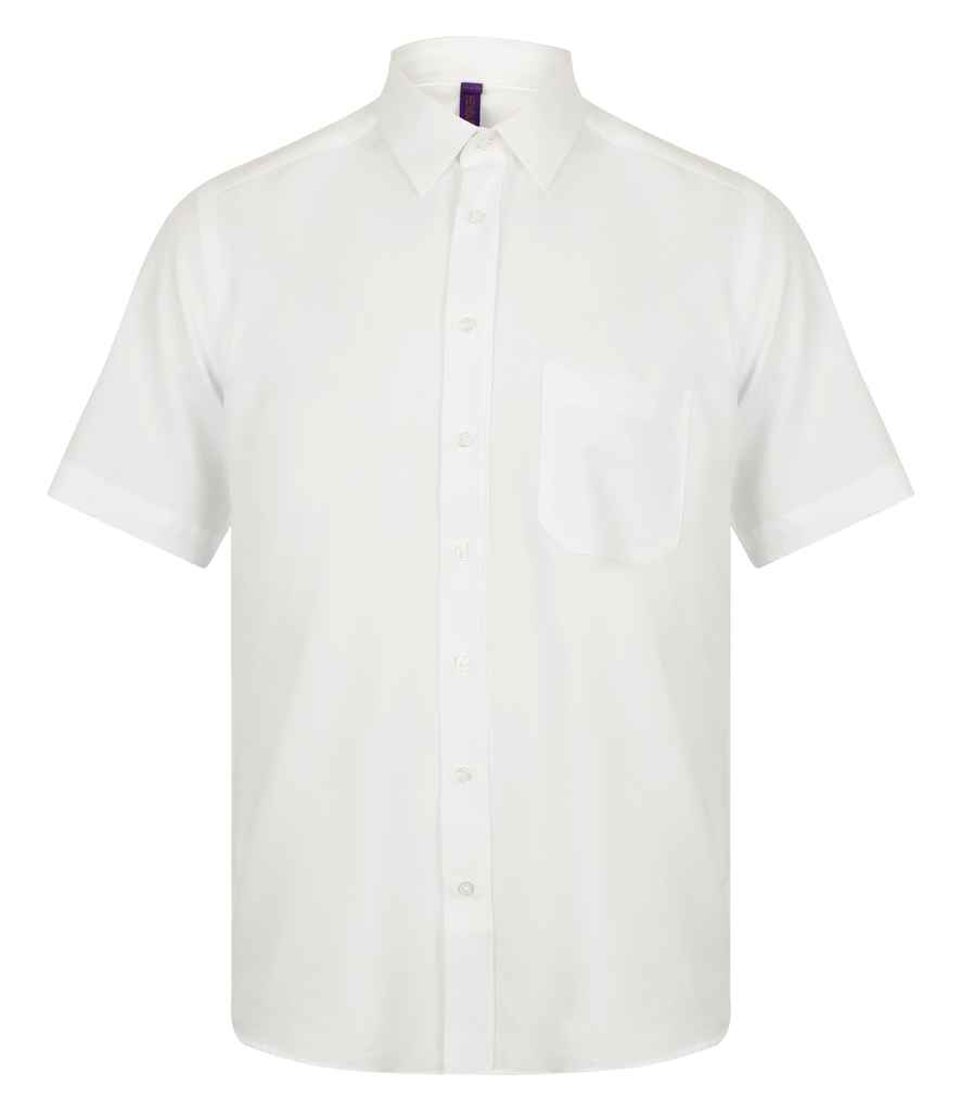 Henbury Short Sleeve Wicking Shirt - White