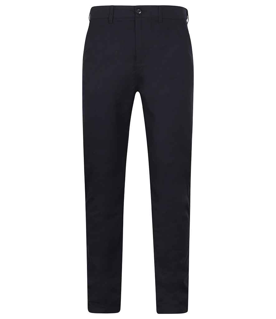 Henbury Stretch Flex Waistband Chino Trousers - Navy