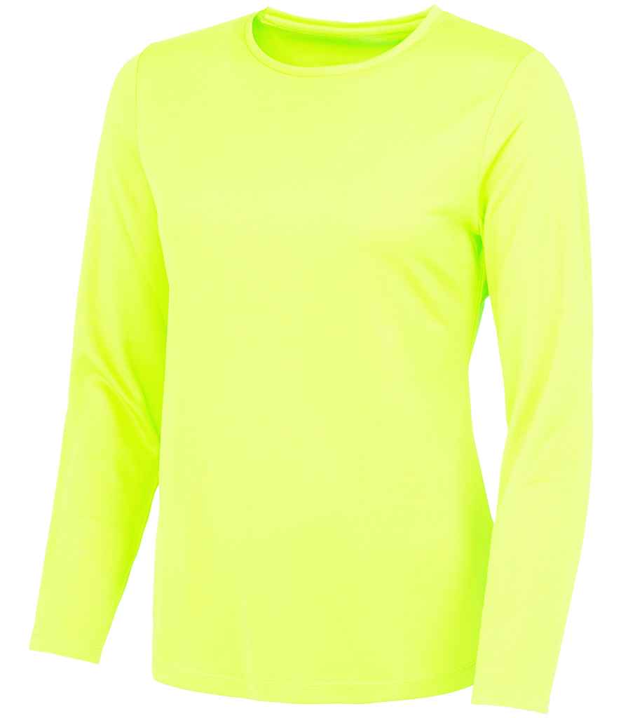 AWDis Ladies Cool Long Sleeve T-Shirt - Electric Yellow