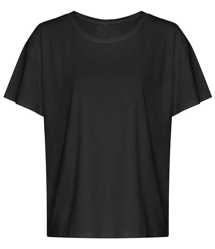 AWDis Ladies Cool Open Back T-Shirt - Jet Black
