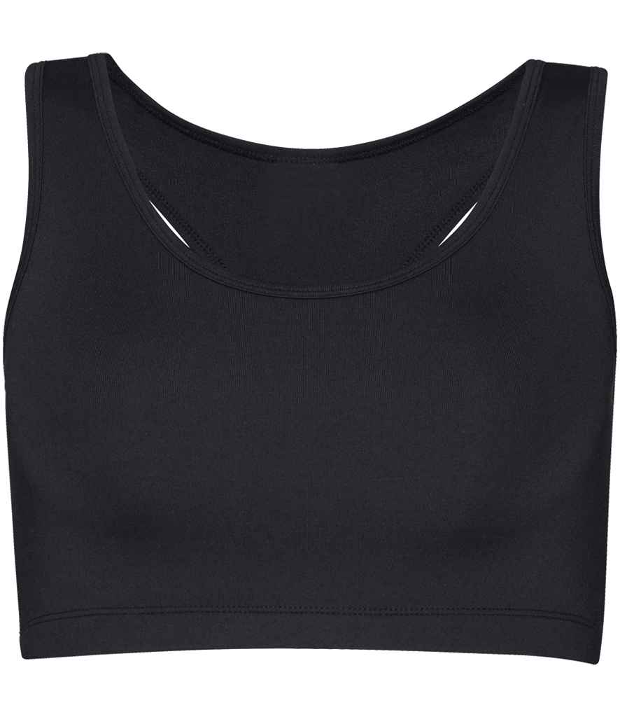 AWDis Ladies Cool Sports Crop Top - Jet Black
