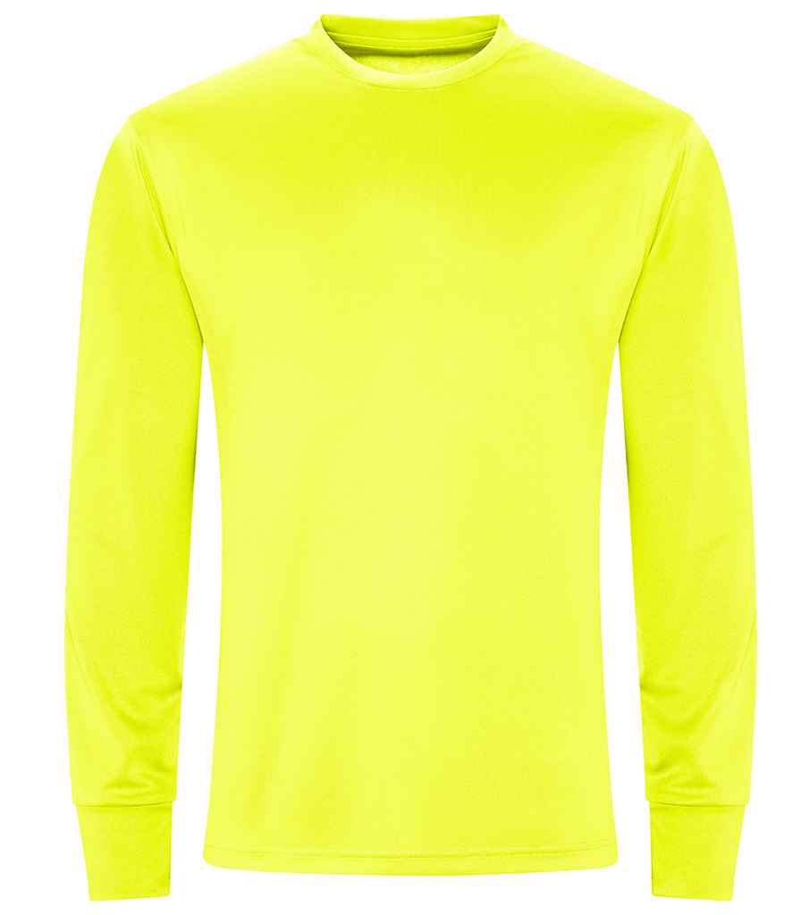 AWDis Cool Long Sleeve Active T-Shirt - Electric Yellow