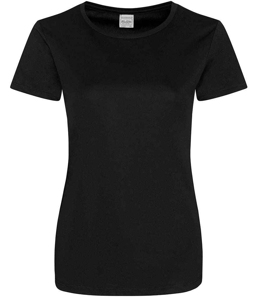 AWDis Ladies Cool Smooth T-Shirt - Jet Black