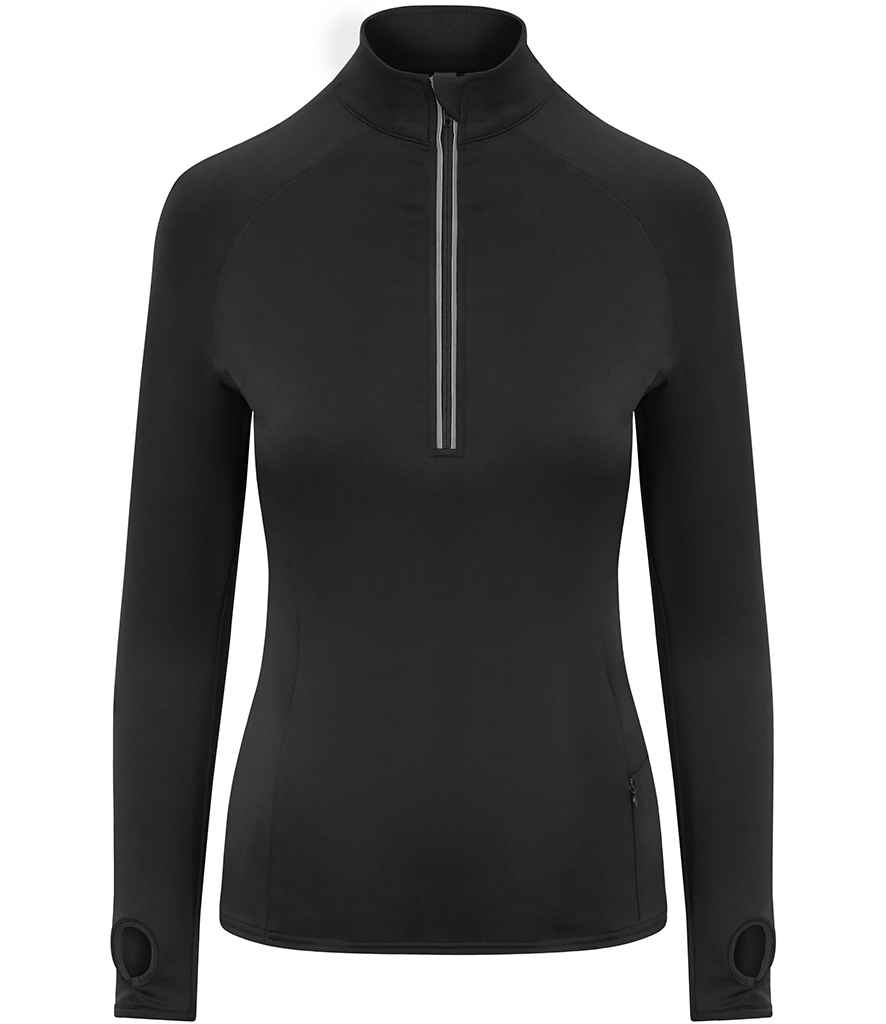 AWDis Ladies Cool-Flex™ Half Zip Top - Jet Black
