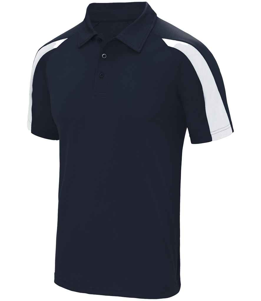 AWDis Cool Contrast Polo Shirt - French Navy/Arctic White