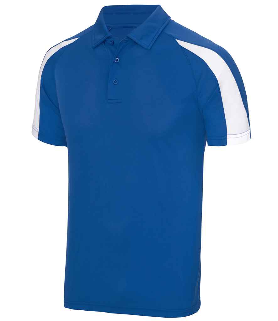 AWDis Cool Contrast Polo Shirt - Royal Blue/Arctic White