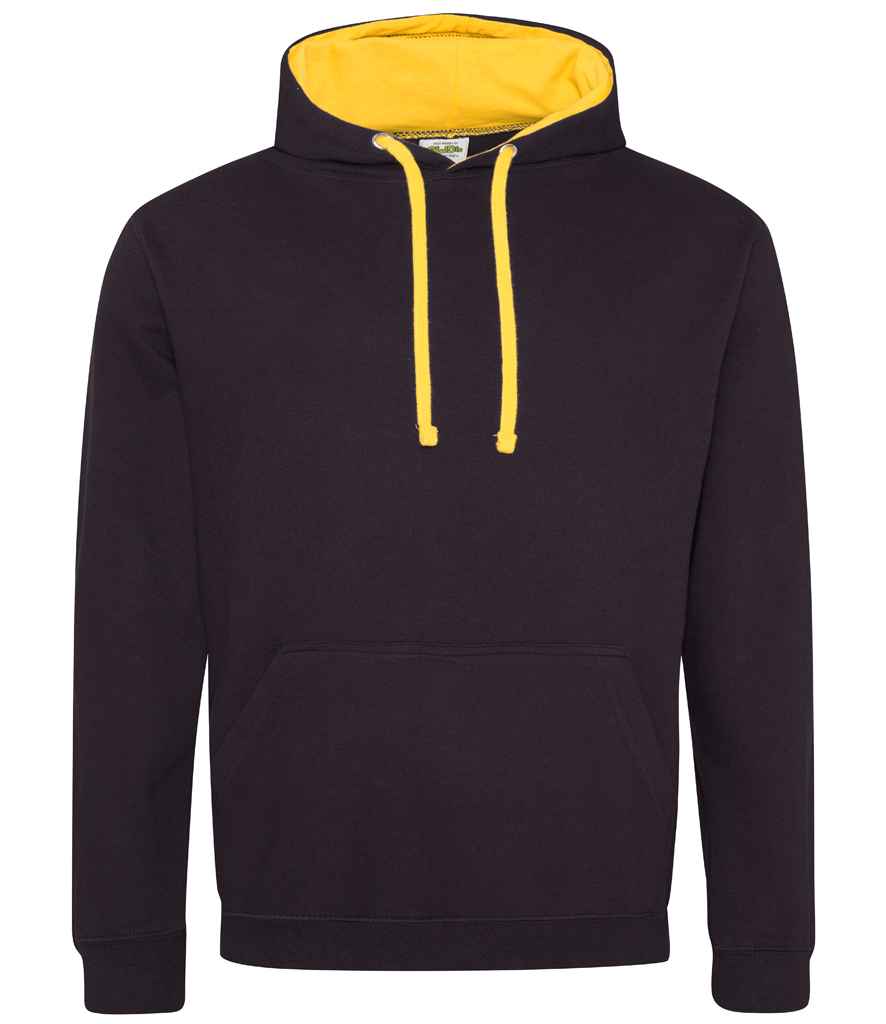 AWDis Varsity Hoodie - Jet Black/Gold