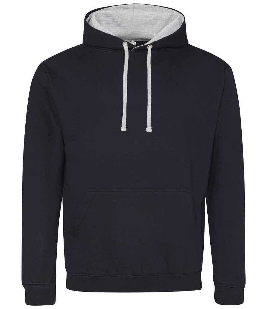 AWDis Varsity Hoodie - New French Navy/Heather Grey