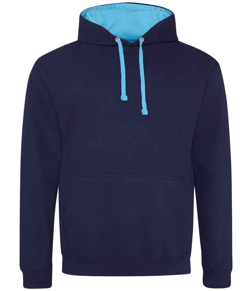 AWDis Varsity Hoodie - Oxford Navy/Hawaiian Blue