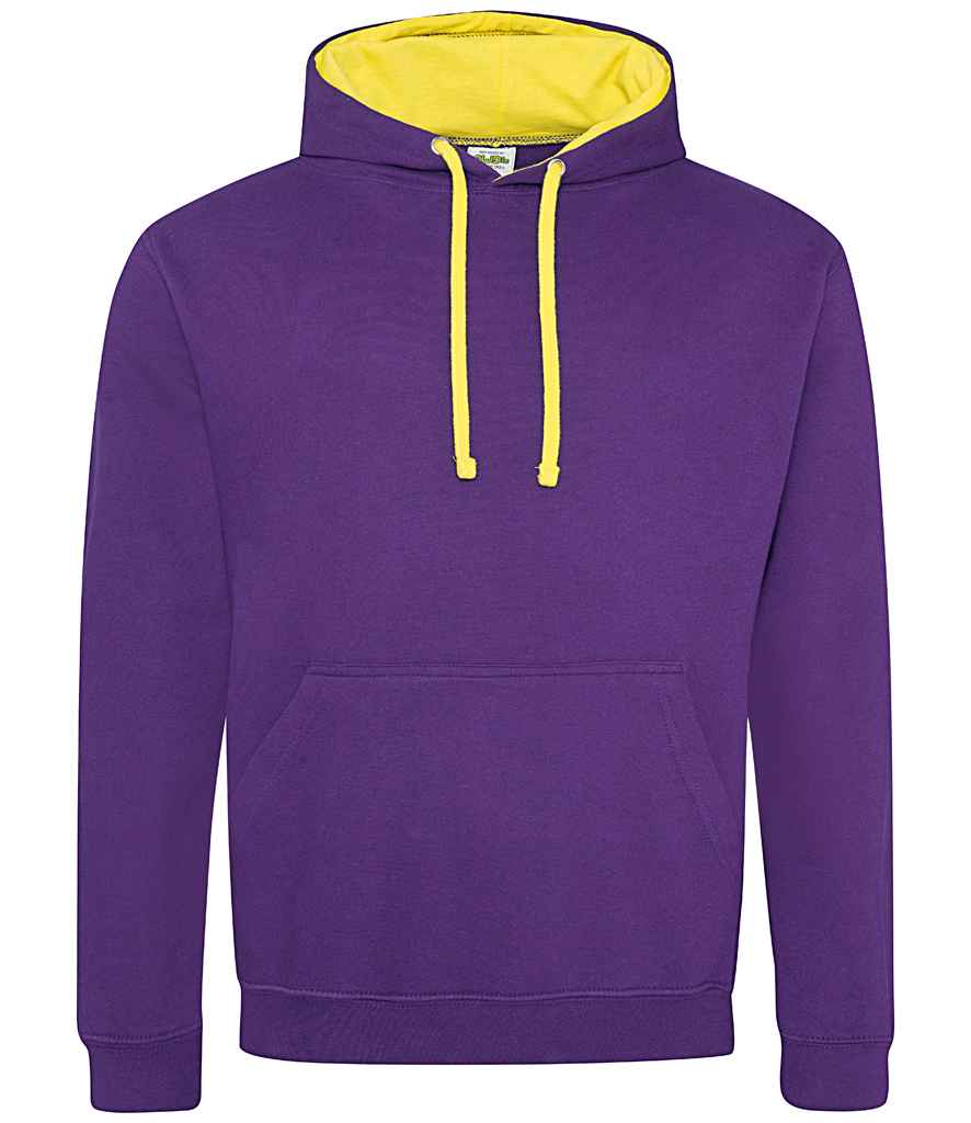 AWDis Varsity Hoodie - Purple/Sun Yellow