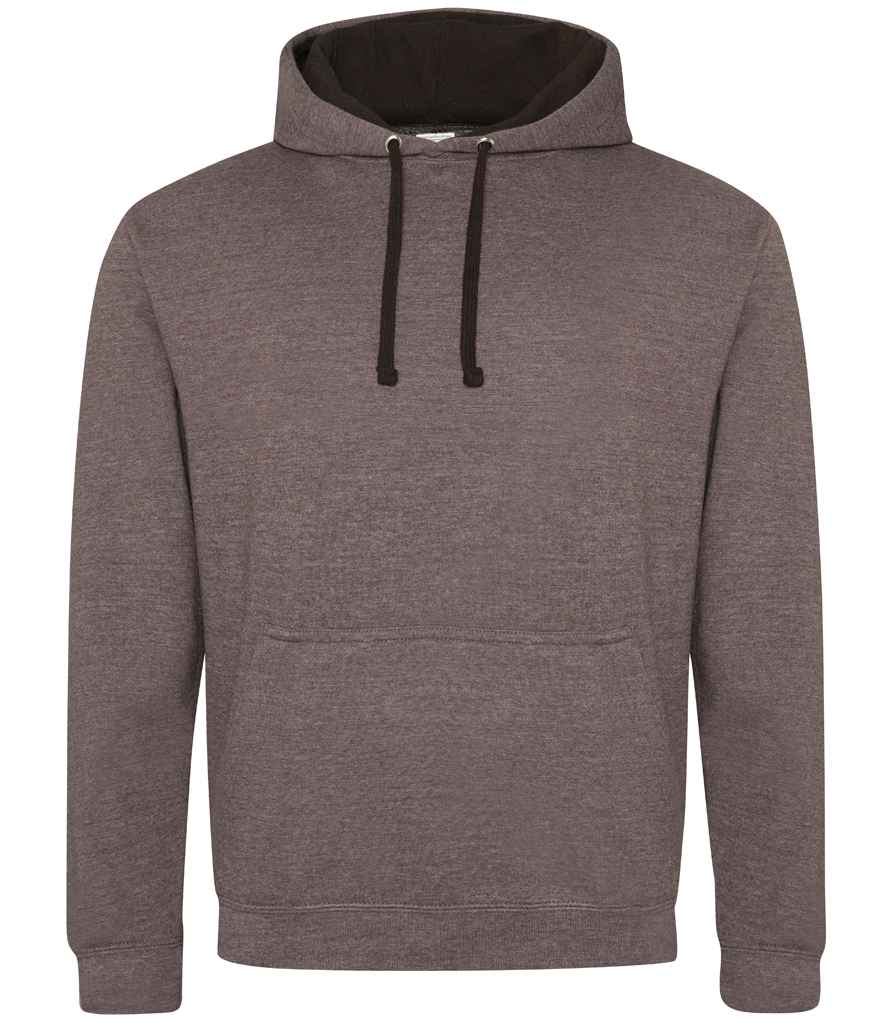 AWDis Varsity Hoodie - Charcoal/Jet Black