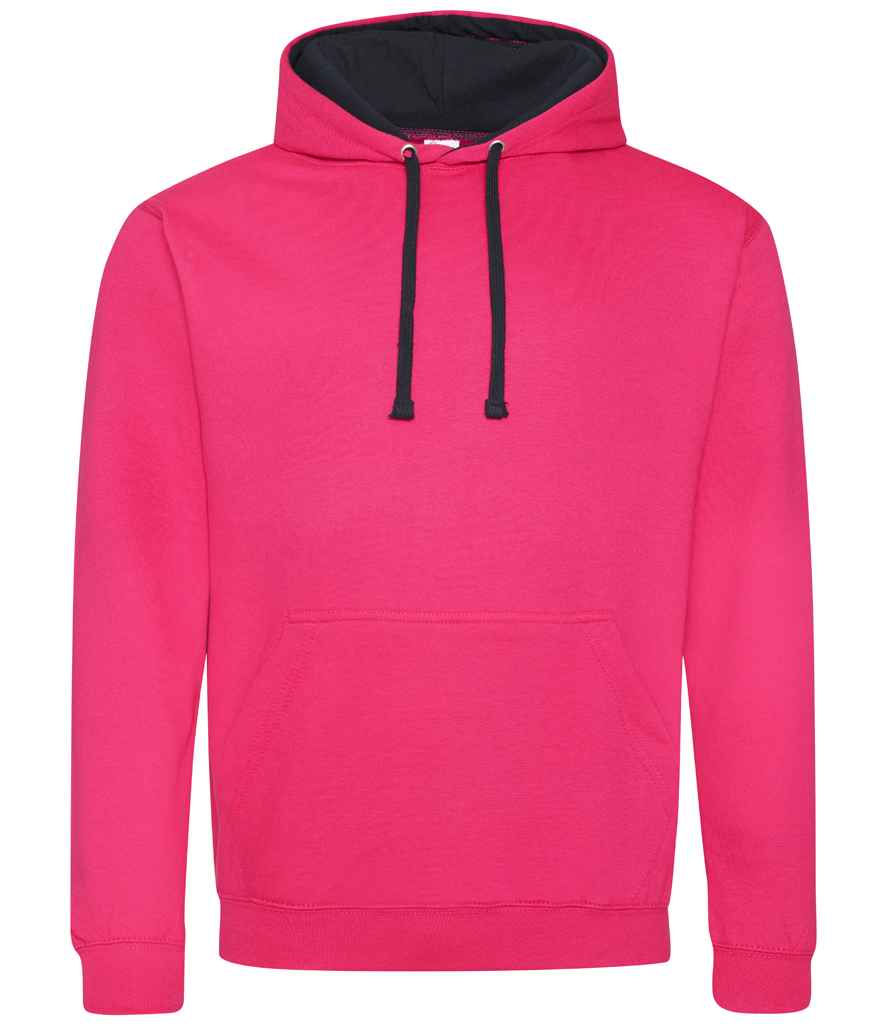 AWDis Varsity Hoodie - Hot Pink/French Navy