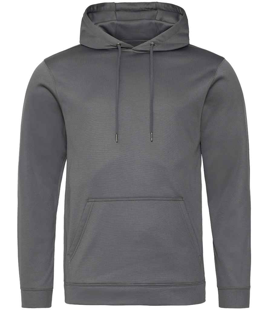 AWDis Sports Polyester Hoodie - Steel Grey