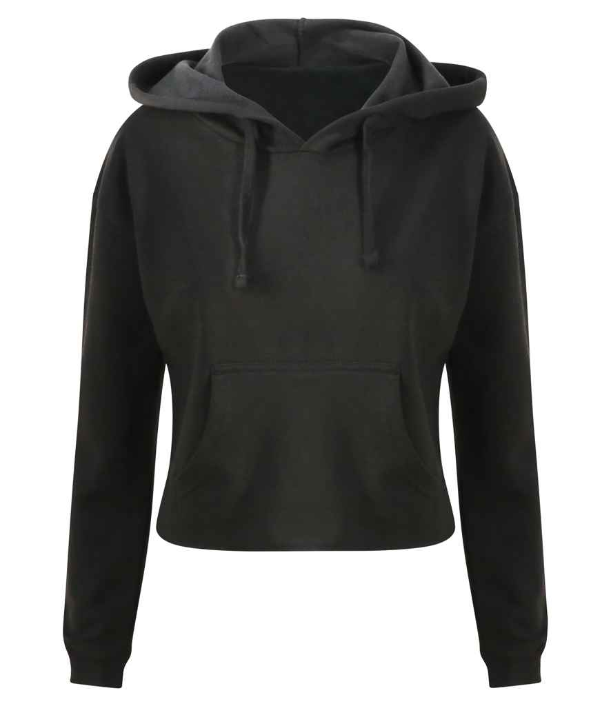 AWDis Ladies Cropped Hoodie - Jet Black