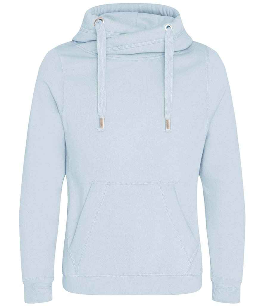 AWDis Cross Neck Hoodie - Sky Blue