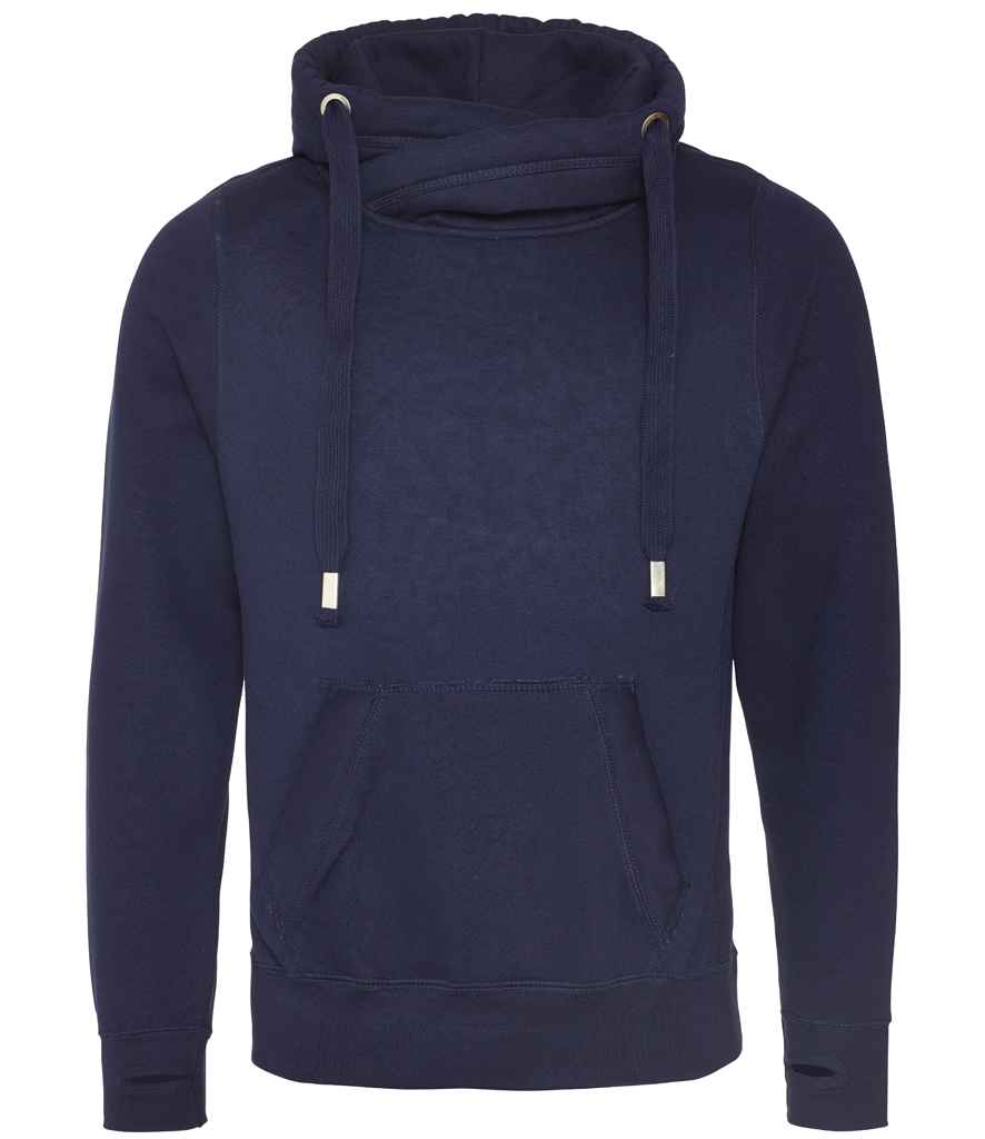 AWDis Cross Neck Hoodie - Oxford Navy