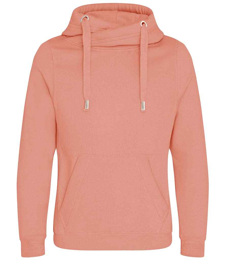 AWDis Cross Neck Hoodie - Dusty Pink