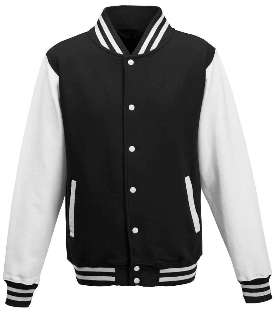 AWDis Varsity Jacket - Jet Black/White