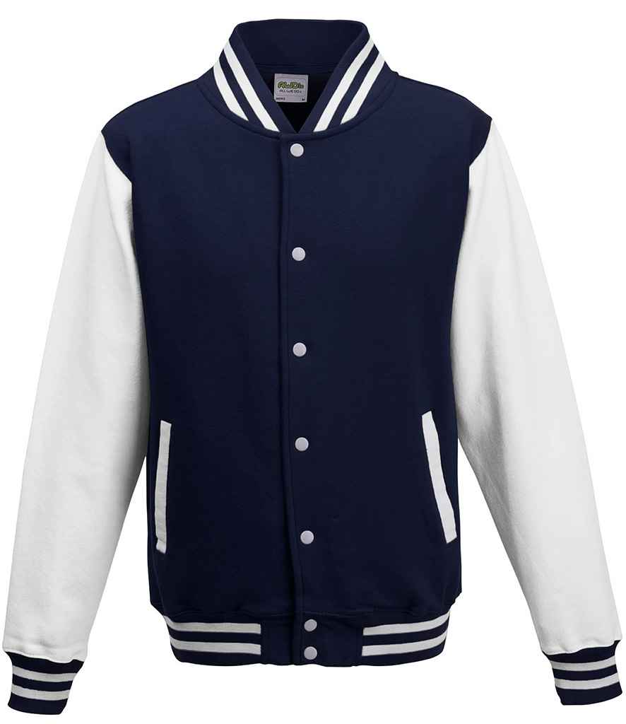 AWDis Varsity Jacket - Oxford Navy/White