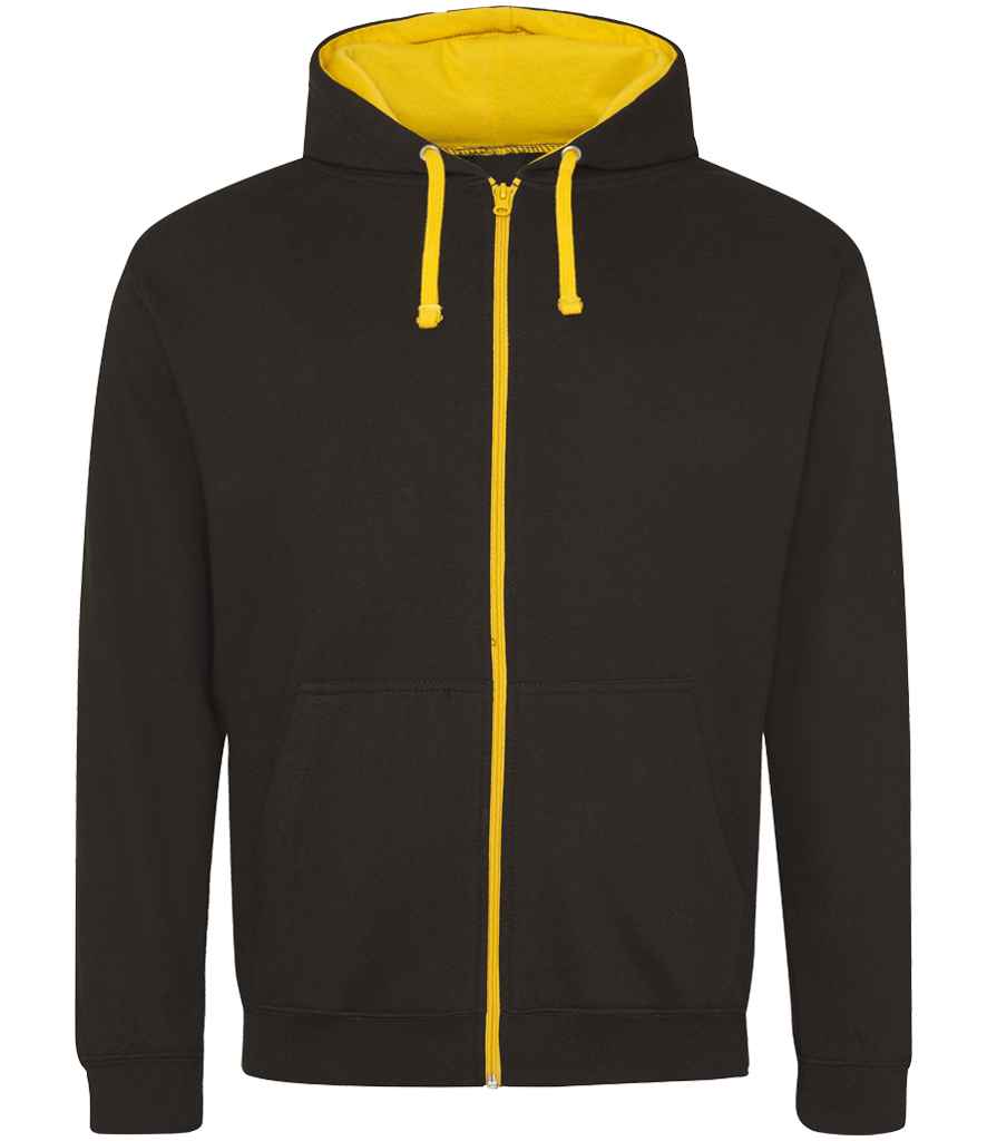 AWDis Varsity Zoodie - Jet Black/Gold