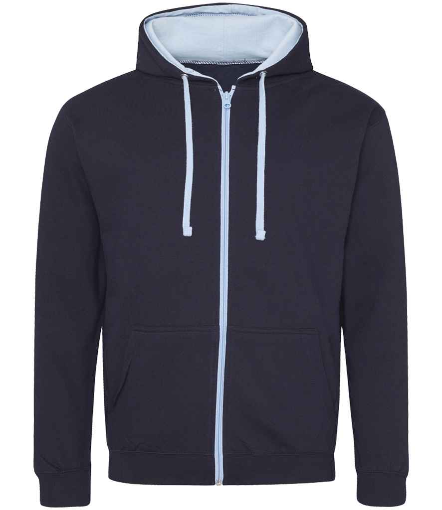 AWDis Varsity Zoodie - New French Navy/Sky Blue