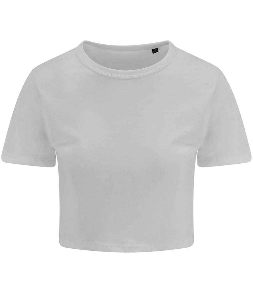 AWDis Ladies Tri-Blend Cropped T-Shirt - Solid White