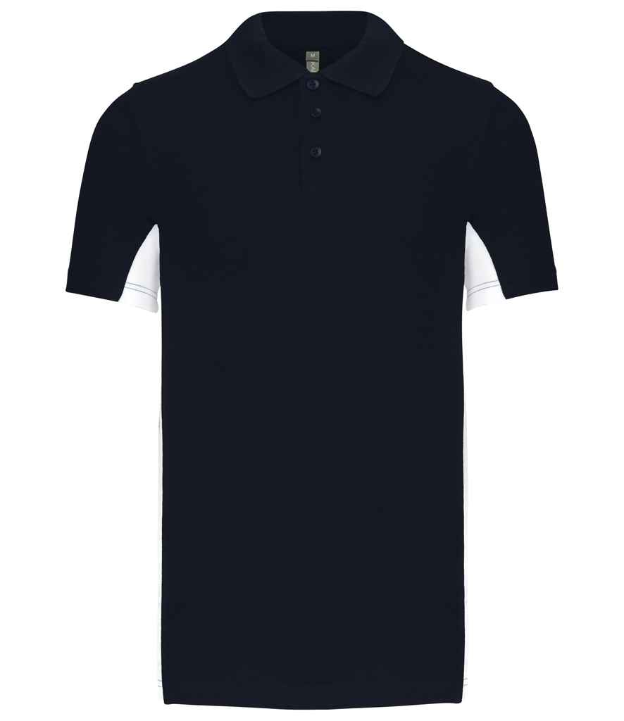 Kariban Flag Poly/Cotton Piqué Polo Shirt - Navy/White